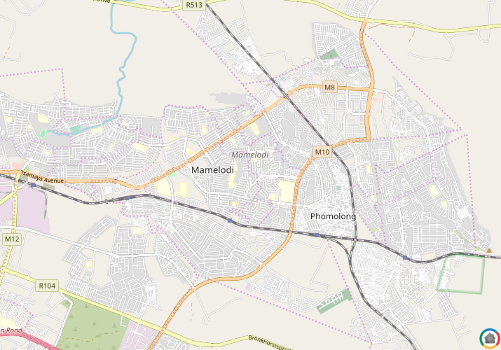 Map location of Mamelodi Gardens
